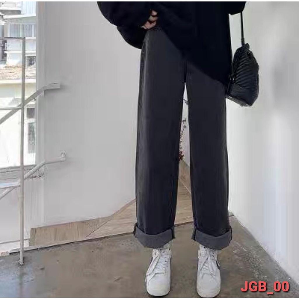 Quần Baggy Ống Suông Unisex Màu Đen hottrend Hàn Quốc JEAGO