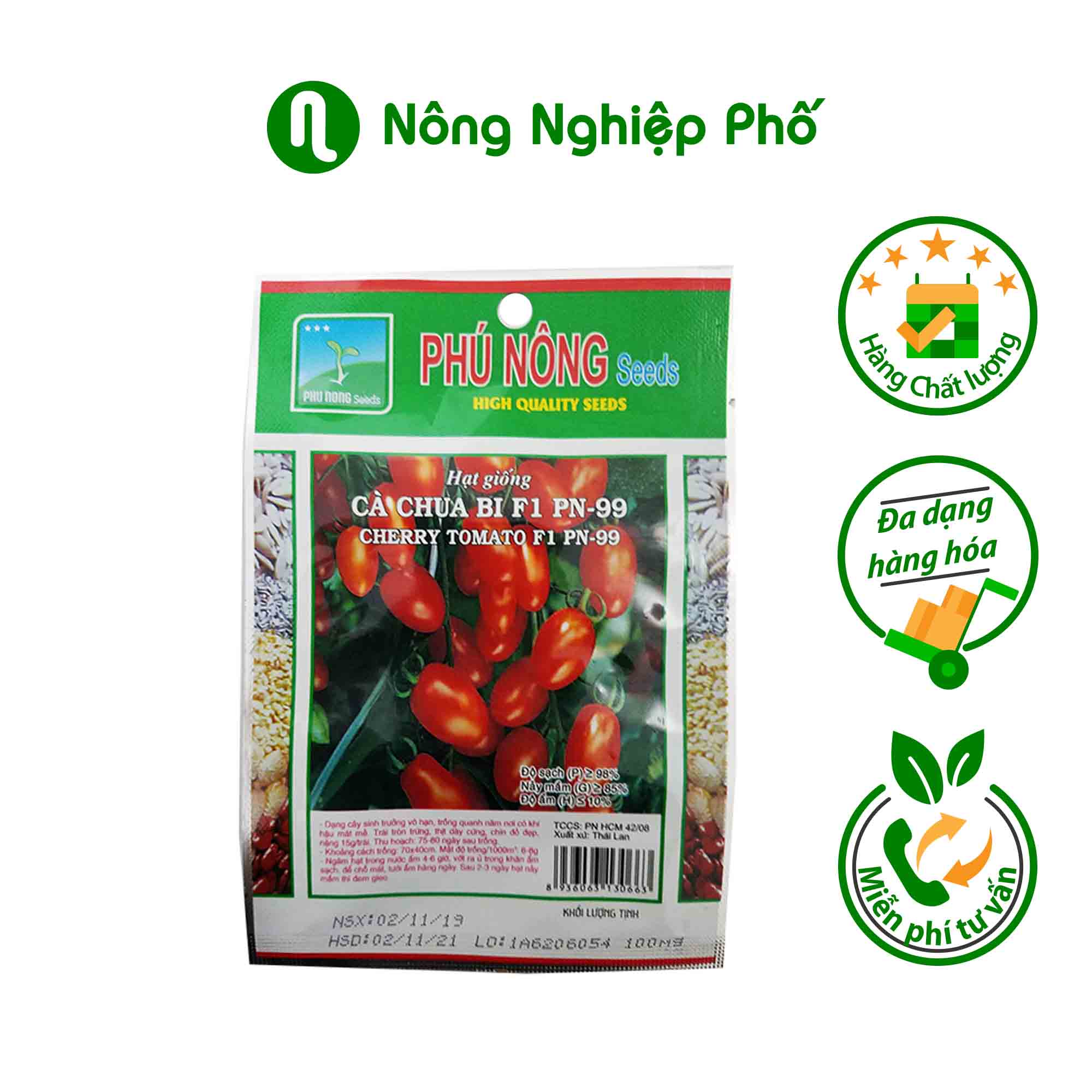 Hạt giống cà chua bi Phú Nông F1 PN-99 (100 mg /gói) | Cherry tomato F1 PN-99