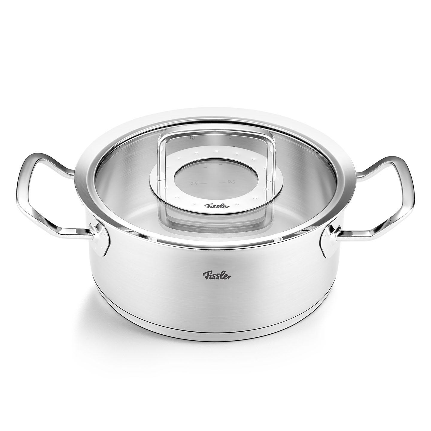 Bộ nồi Fissler Original Profi 5 món nắp kính có quánh-Hàng chính hãng