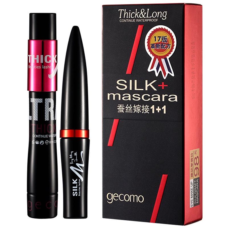 Combo 2 Mascara dài và dày mi Gecomo Thick&amp;Long (10ml và 1.5ml)