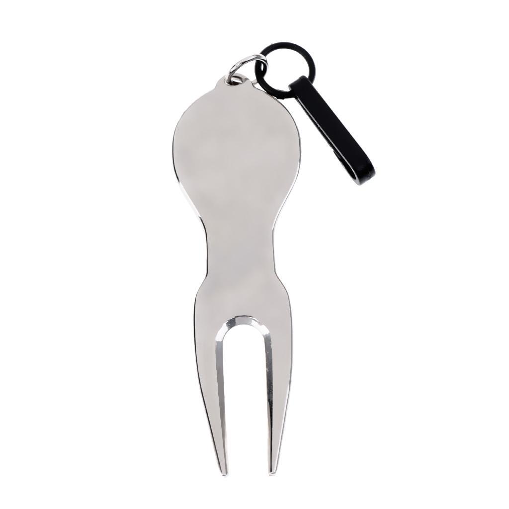 Portable Lightweight Alloy Golf Divot Repair Tool and Magnetic Ball Marker
