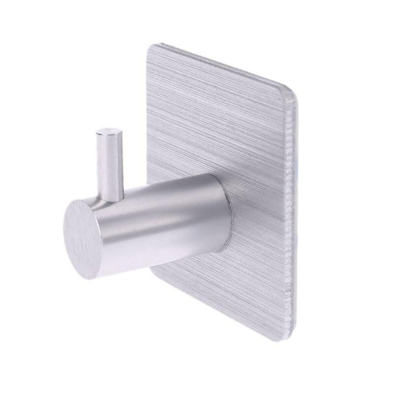 Durable Aluminum Door Hook Self Adhesive Home Wall Door Hook Clothes Hange Bags Key Rack Kitchen Towel Hanger Hook Supplies