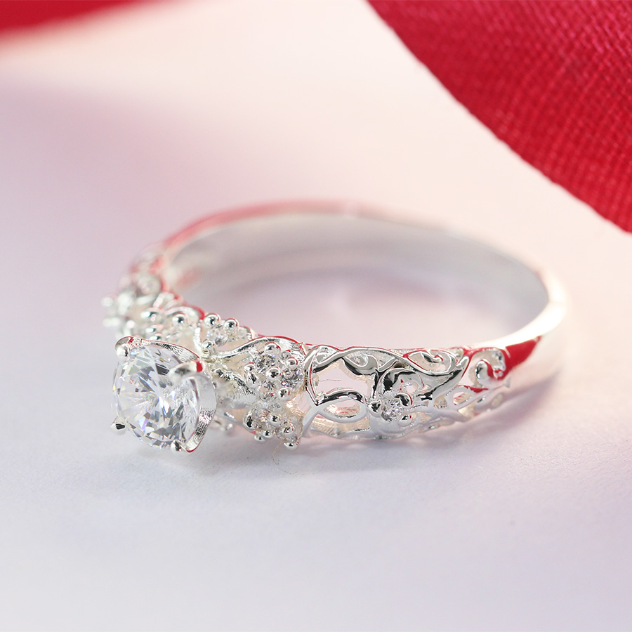 Nhẫn bạc nữ đẹp đính đá cao NN0099 - Trang Sức TNJ