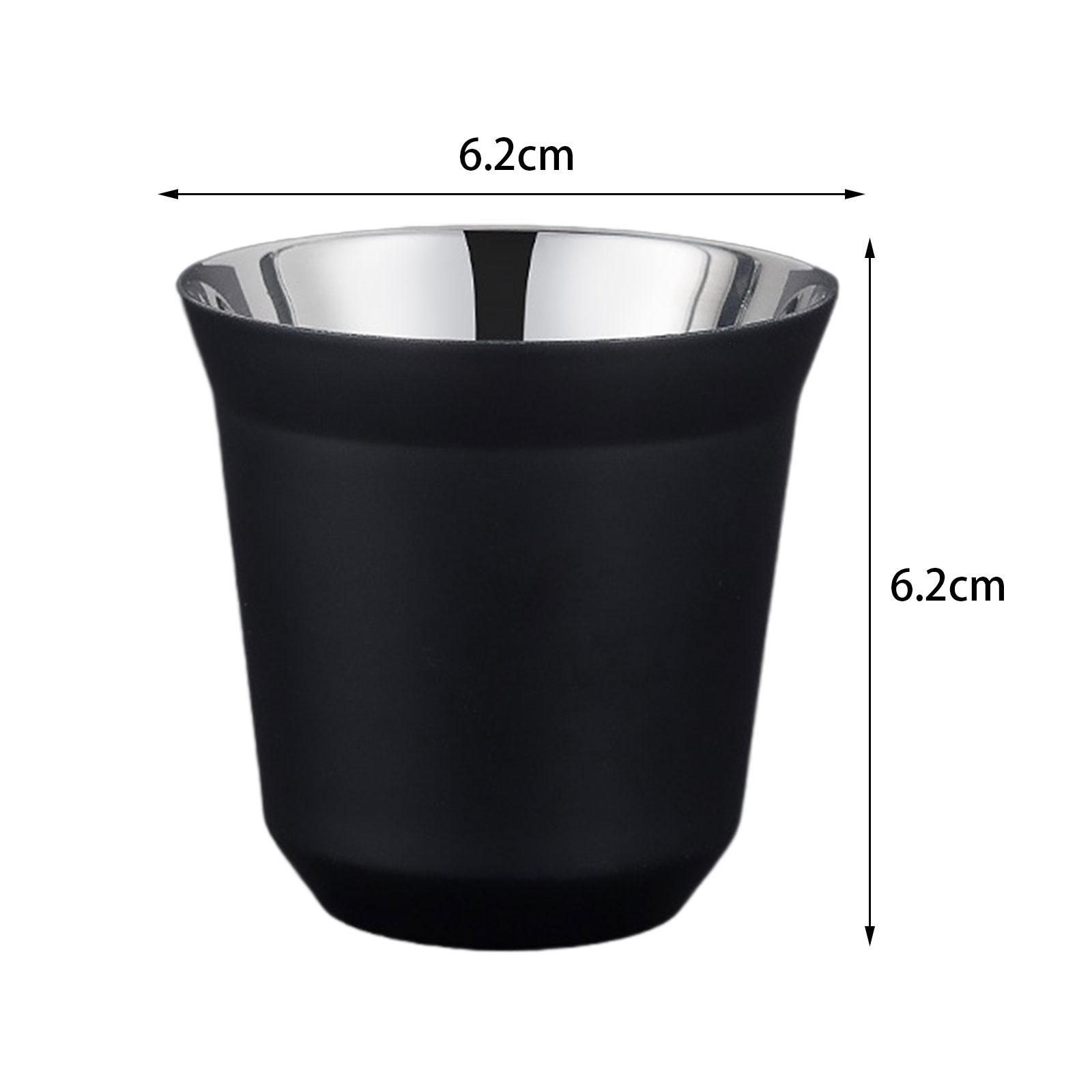 Coffee Cup Camping Mug Durable Drinkware 80ml Capacity Ultralight Outdoor Stainless Steel Cup Metal Drinking Cup for Home Backpacking Picnic