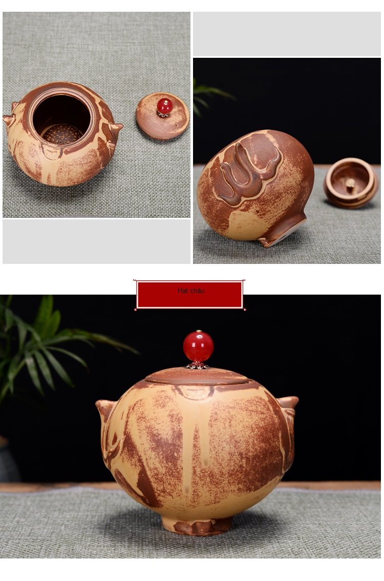 Bộ bình trà Rồng phong thủy chế tác thủ công