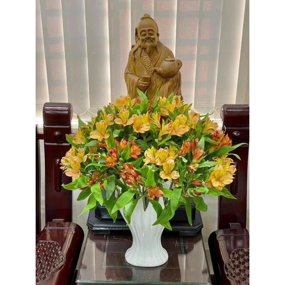 Bình Hoa Lọ Hoa Bàn Tay Phật Men Trắng Hàng Khử Đẹp Full Size - Gốm Sứ Bát Tràng
