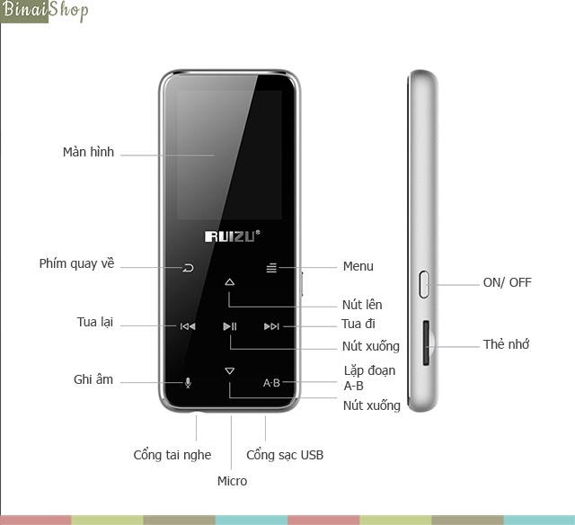 Máy nghe nhạc thể thao Bluetooth, HiFi
