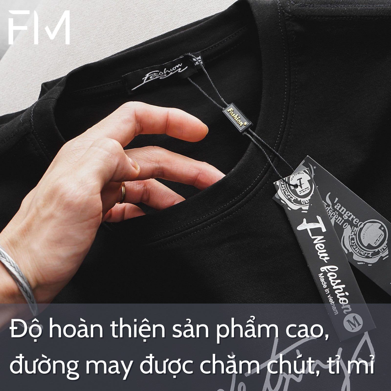 Áo thun cổ tròn nam FM Simple Tshirt, chất thun cotton cao cấp - FORMEN SHOP - FMPS234