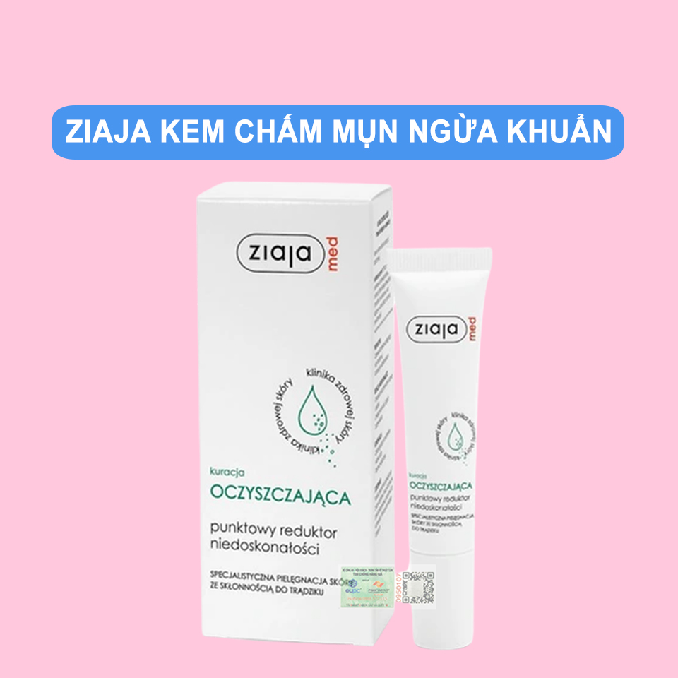 Ziaja Med Kem Chấm Mụn Ngừa Khuẩn Ziaja Med Kuracja Oczyszczajaca Punktowy Reduktor Niedoskonalosci 15ml