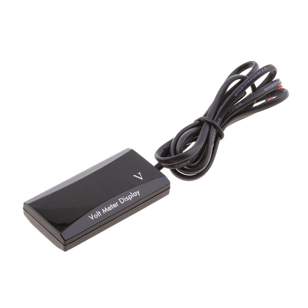 DC 8-16V Kỹ Thuật Số Đèn LED Màu Xanh Hiển Thị Đồng Hồ Volt Kế Vôn Kế Điện Áp Đo Cho Xe Ô Tô