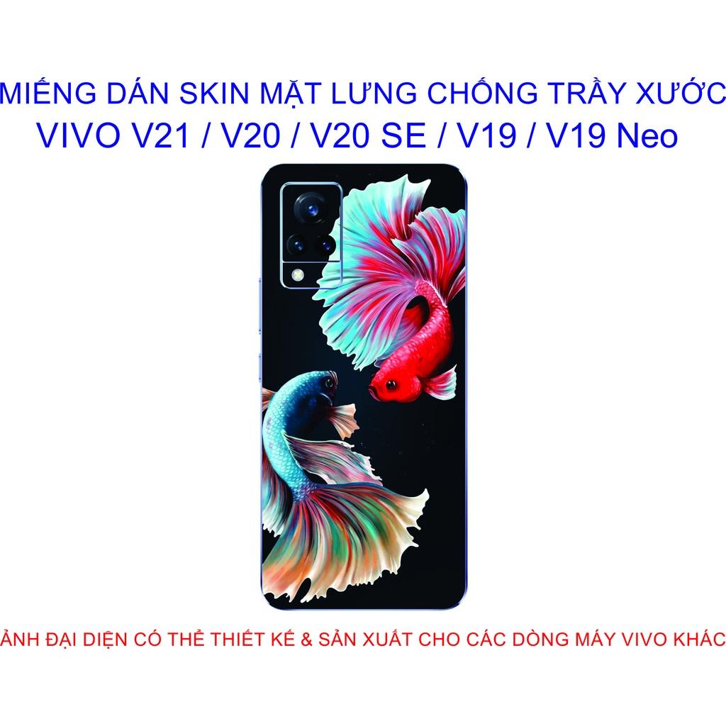 Miếng Dán Skin mặt lưng dành cho VIVO V21 / V20 / V20 SE / V19 / V19 Neo chống trầy xước