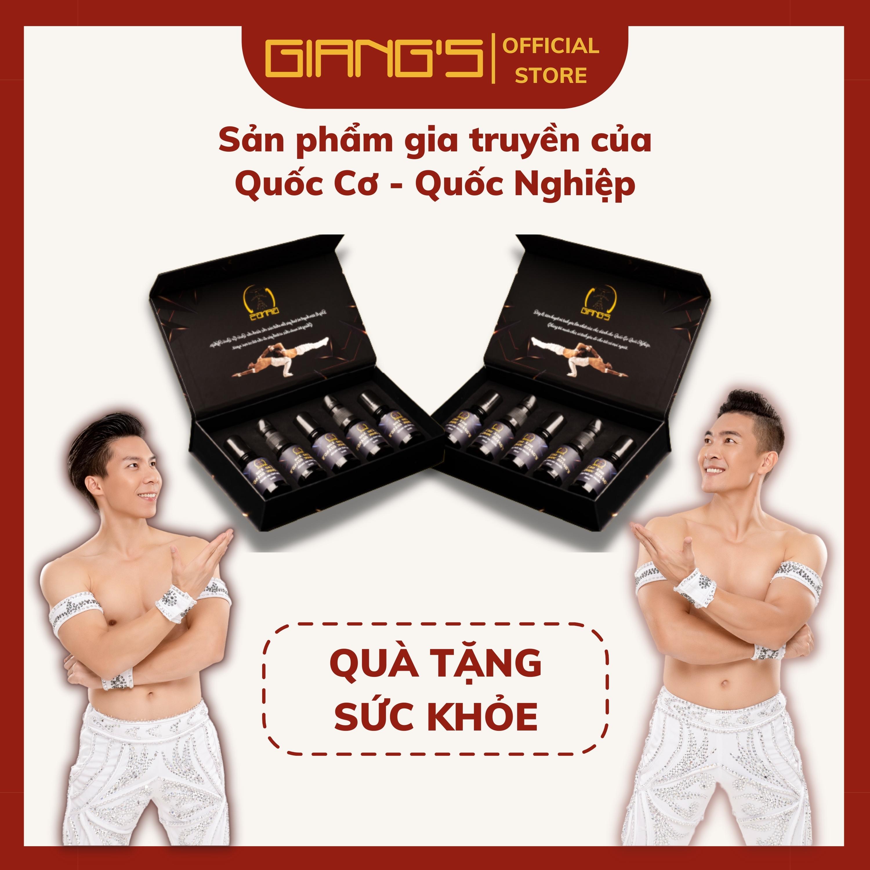 [Combo 02 bộ]SET QUÀ TẶNG Cao Xoa Bóp Thảo Dược GIANG'S, Dầu xoa bóp gia truyền Quốc Cơ Quốc Nghiệp