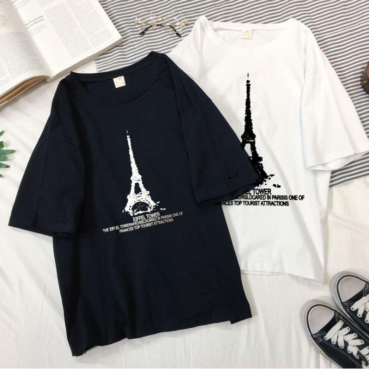 Áo thun nữ trơnform rộng tay lỡ chất vải 100%cotton
