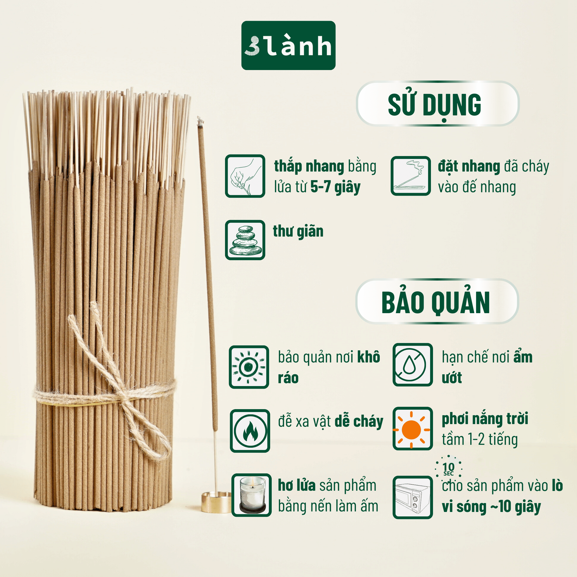 Nhang Trầm Hương 3 Lành Loại Thượng Hạng Dài 23-30-40cm 0.5kg Tự Nhiên 100% >15 Năm Thờ Cúng Tâm Linh Tài Lộc