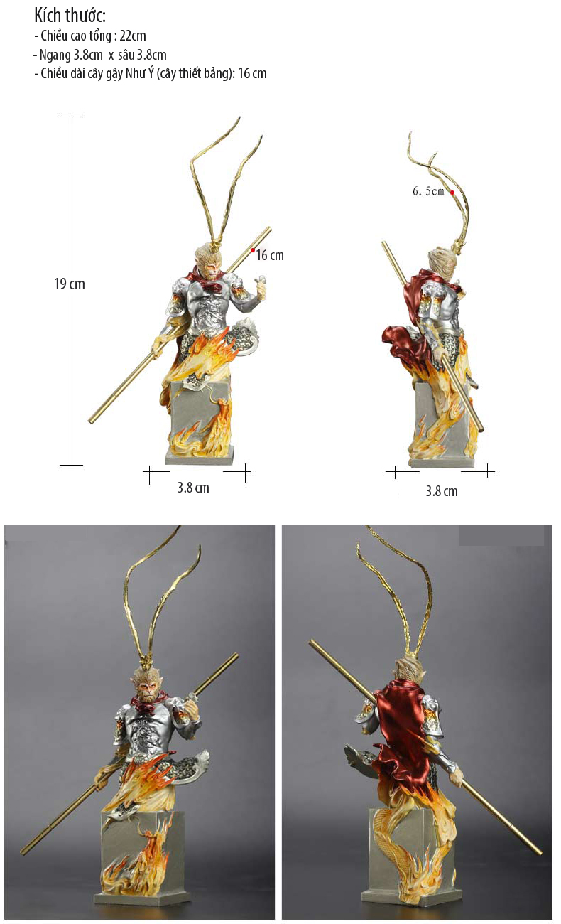 Tượng Tề Thiên Đại Thánh Tôn Ngộ Không - Tượng Đấu Chiến Thắng Phật Tôn Ngộ Không - C22
