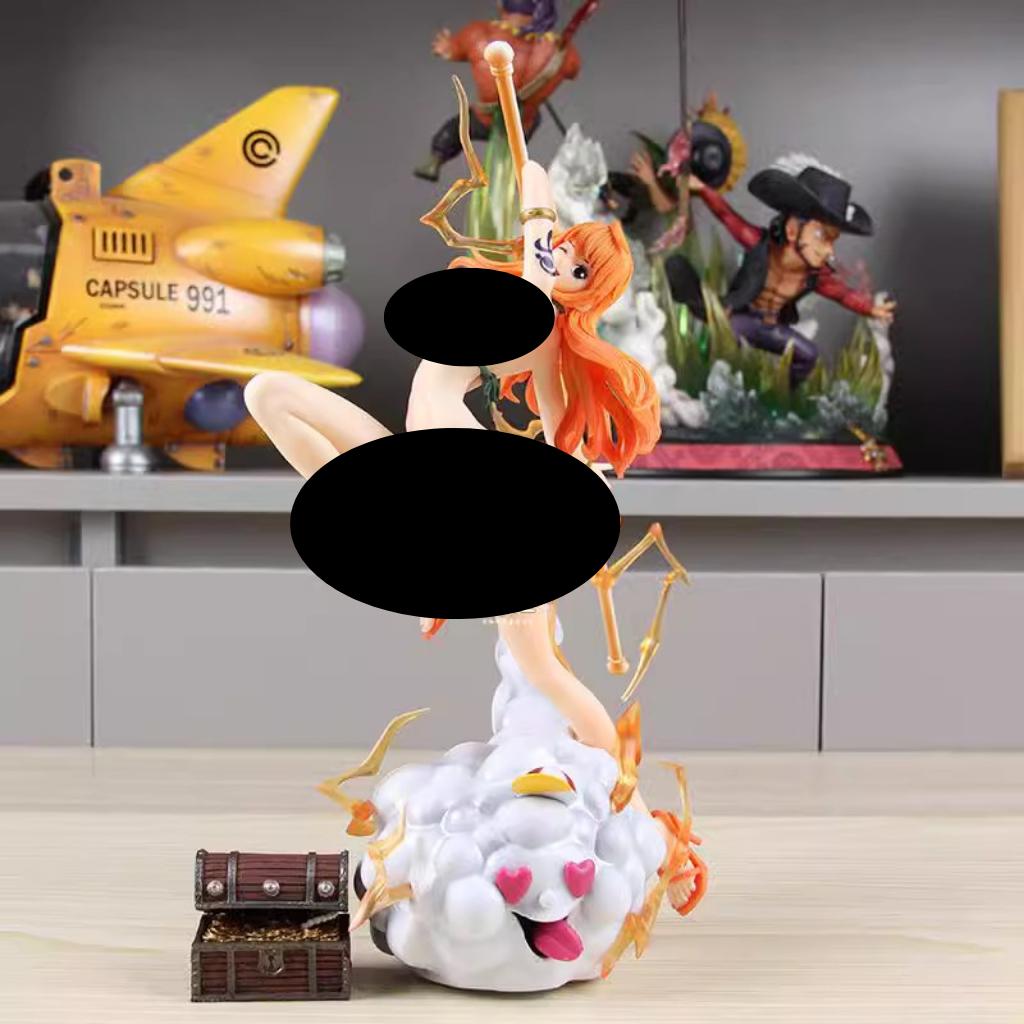 Mô Hình Nami Trạng Thái Chiến Đấu Và ZEUS 32Cm Mô hình One Piece Cao Cấp, Figure Mô Hình Anmie One Piece Luffy Vua Hải T