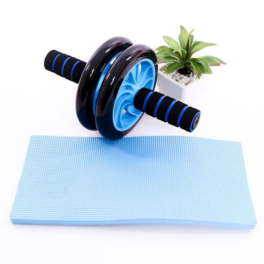 Con lăn tập bụng gym 2 bánh kèm thảm lót