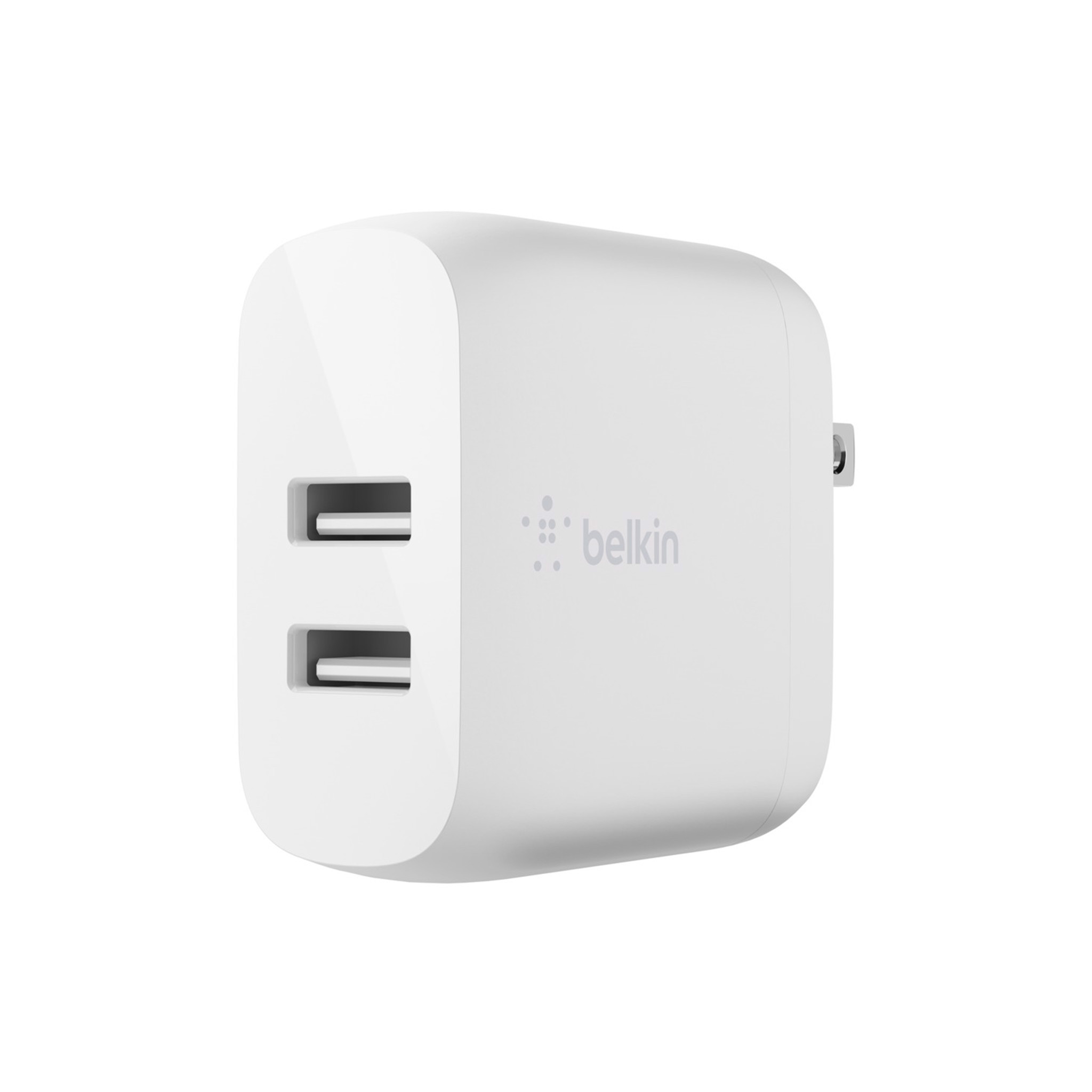 Adapter sạc BOOST↑CHARGE Belkin Dual USB-A 24W - WCB002dqWH - Hàng Chính Hãng