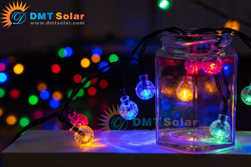 Đèn led dây pha lê trang trí năng lượng mặt trời - LED NHIỀU MÀU LD04-RGB