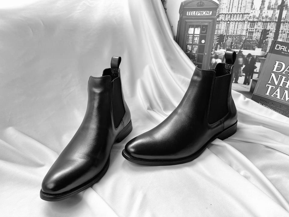 Chelsea Boots Nam Classic Dáng Chuẩn Cổ Chun Thiết Kế ôm Chân Cực Tôn Dáng