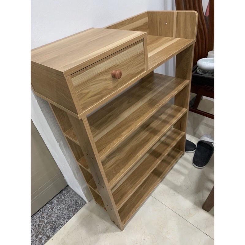 KỆ ĐỰNG GIẦY DÉP GỖ 5 TẦNG CÓ HỘP ĐỰNG ĐỒ TIỆN DỤNG
