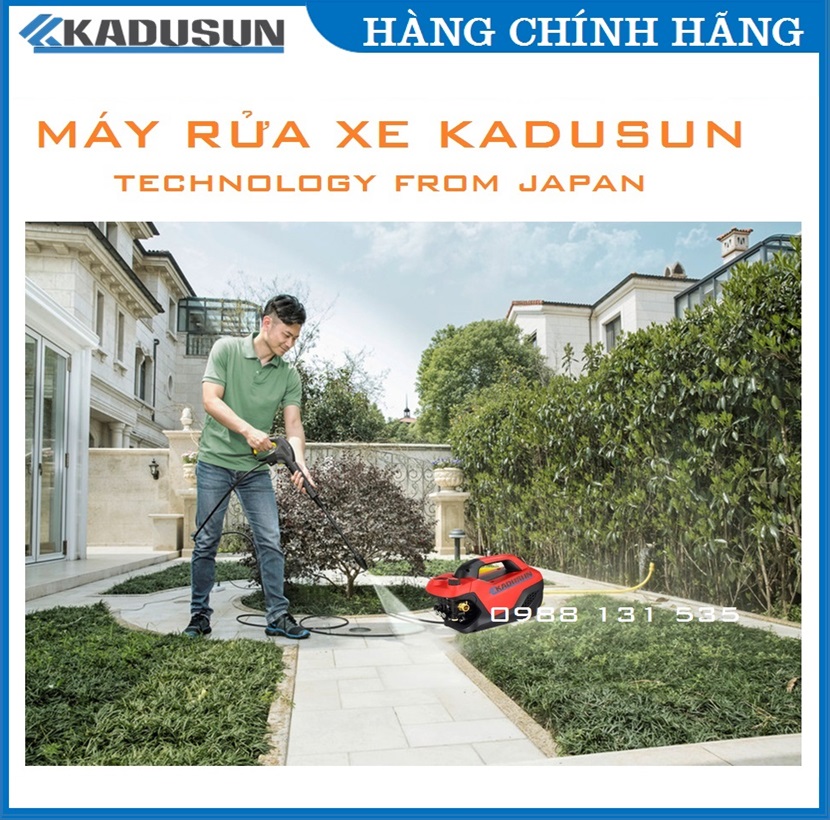 Máy rửa xe áp lực cao Kadusun K5-PXR9 Công suất 3500W, 100% lõi đồng, chế độ Auto Stop- Hàng chính hãng