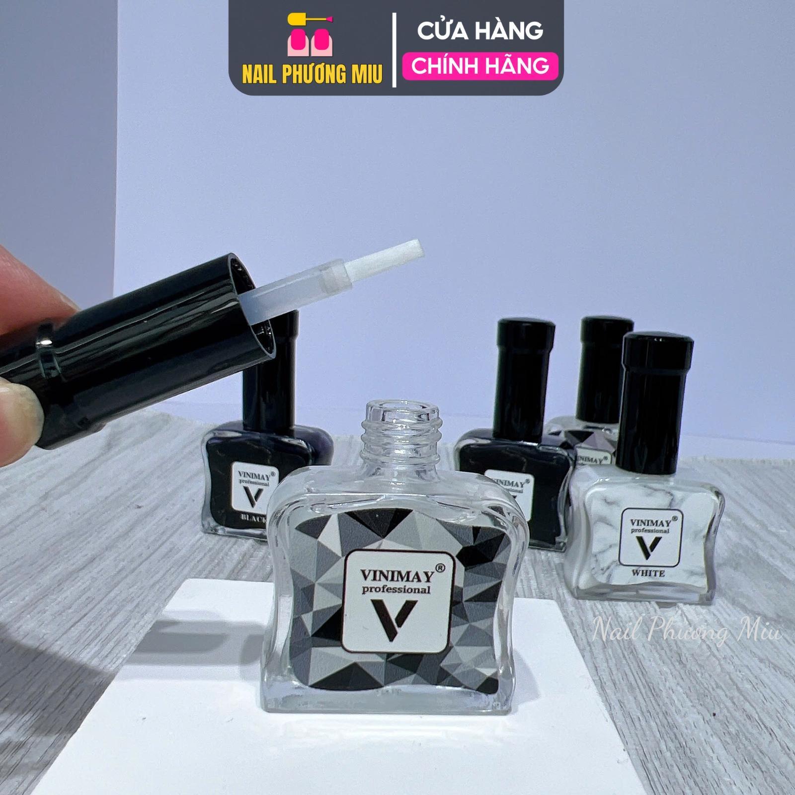 Cồn Loang Vinimay Màu Trắng Đen Trong Suốt Cao Cấp 15ml Làm Nail Nhanh Khô, Tạo Hiệu Ứng Loang Màu Sơn Móng Nghệ Thuật Tiện Dụng Nữ Women