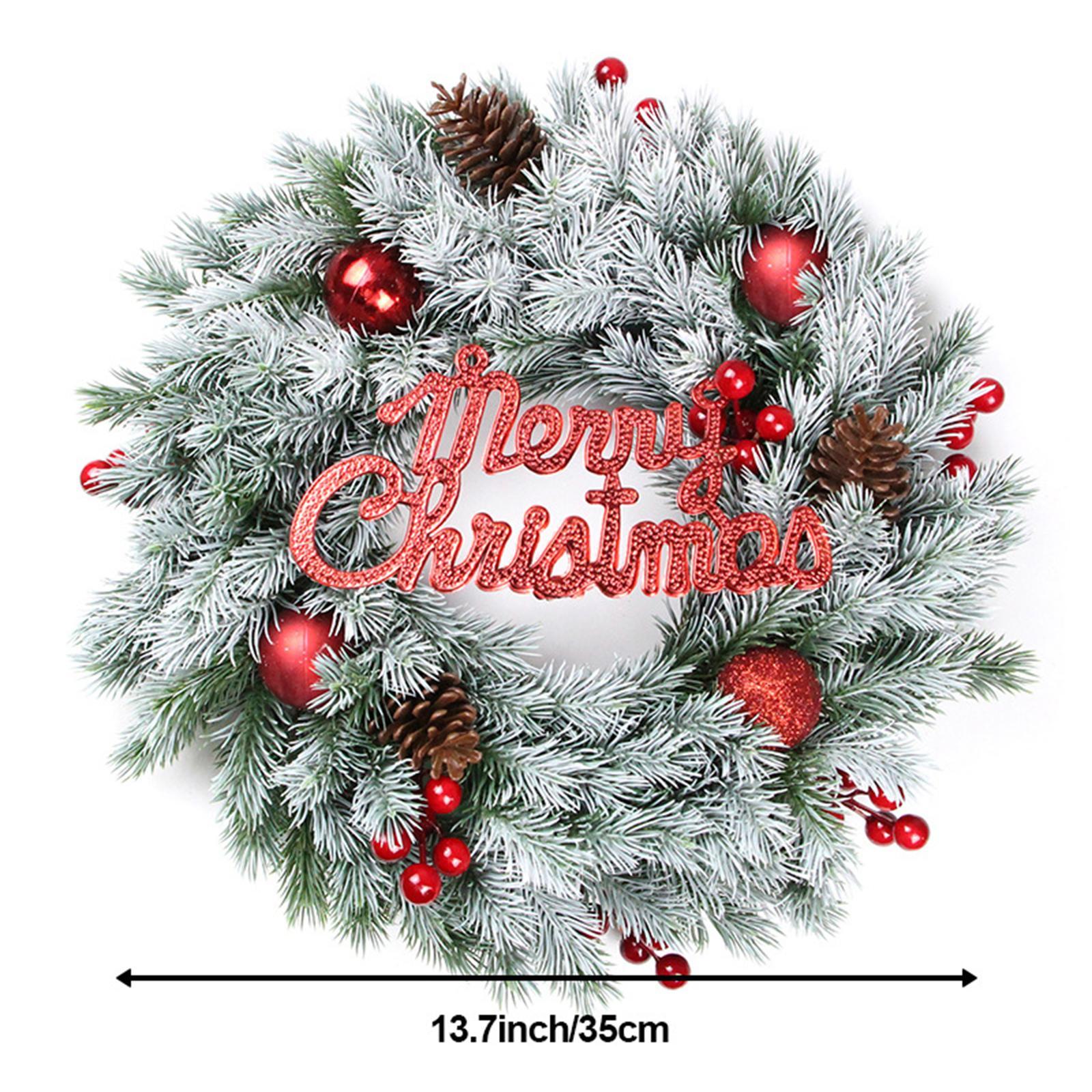 Christmas Wreath Wreath for Front Door Christmas Wreath Door Hanging Holiday Garland Decoration for Bedroom Home Garden Party