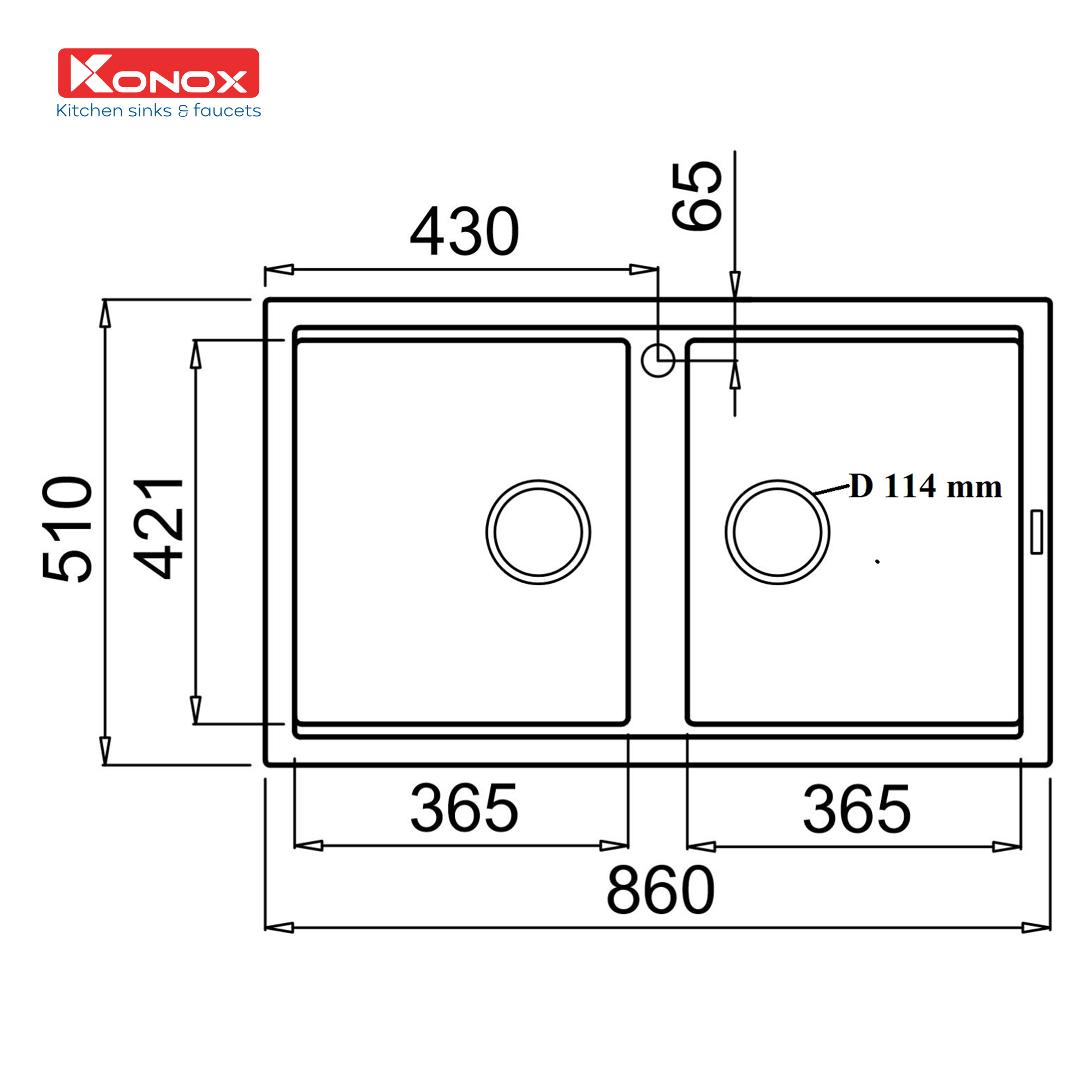 Chậu rửa bát Granite Sink Phoenix Smart 860 - 3 màu sắc - Made in Italy