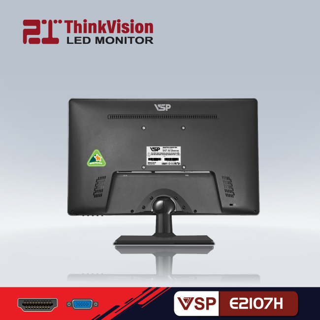 Màn hình máy tính 21inch VSP E2107H (20.7&quot; FHD 60Hz, HDMI+VGA) – Hàng chính hãng TECH VISION phân phối