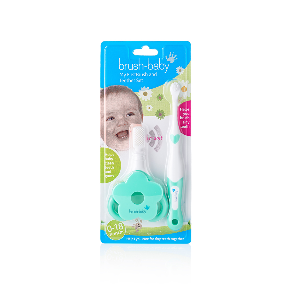 Brush-Baby Bộ bàn chải đánh răng và mát xa nướu cho bé (0-18 tháng)