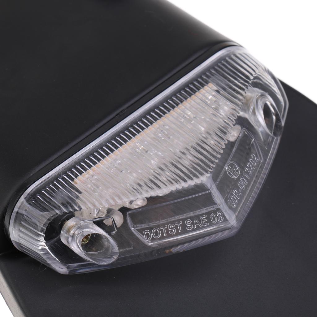 Motorcycle ATV Holder White LED Tail Rear Brake Bracket Light