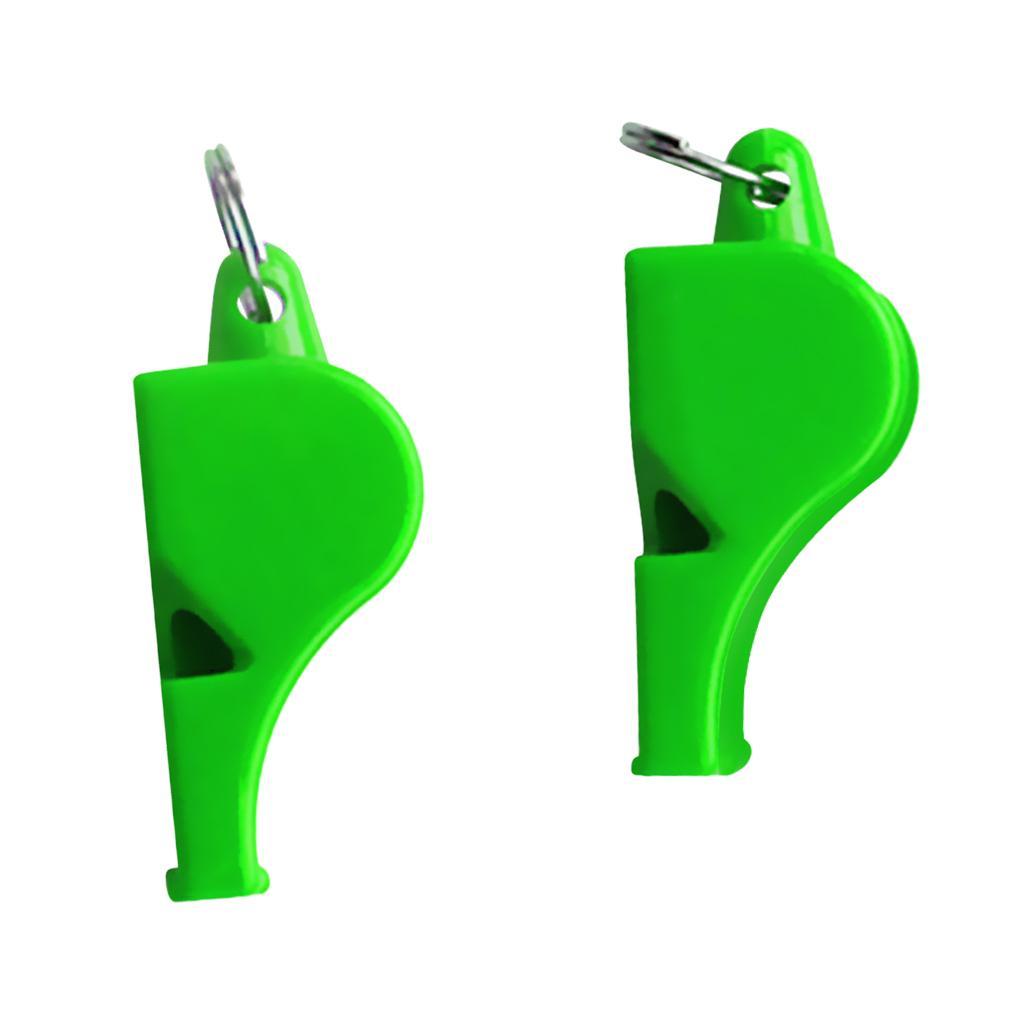 2-5pack Emergency Survival Plastic Whistle Marine Safety Camping Boating green