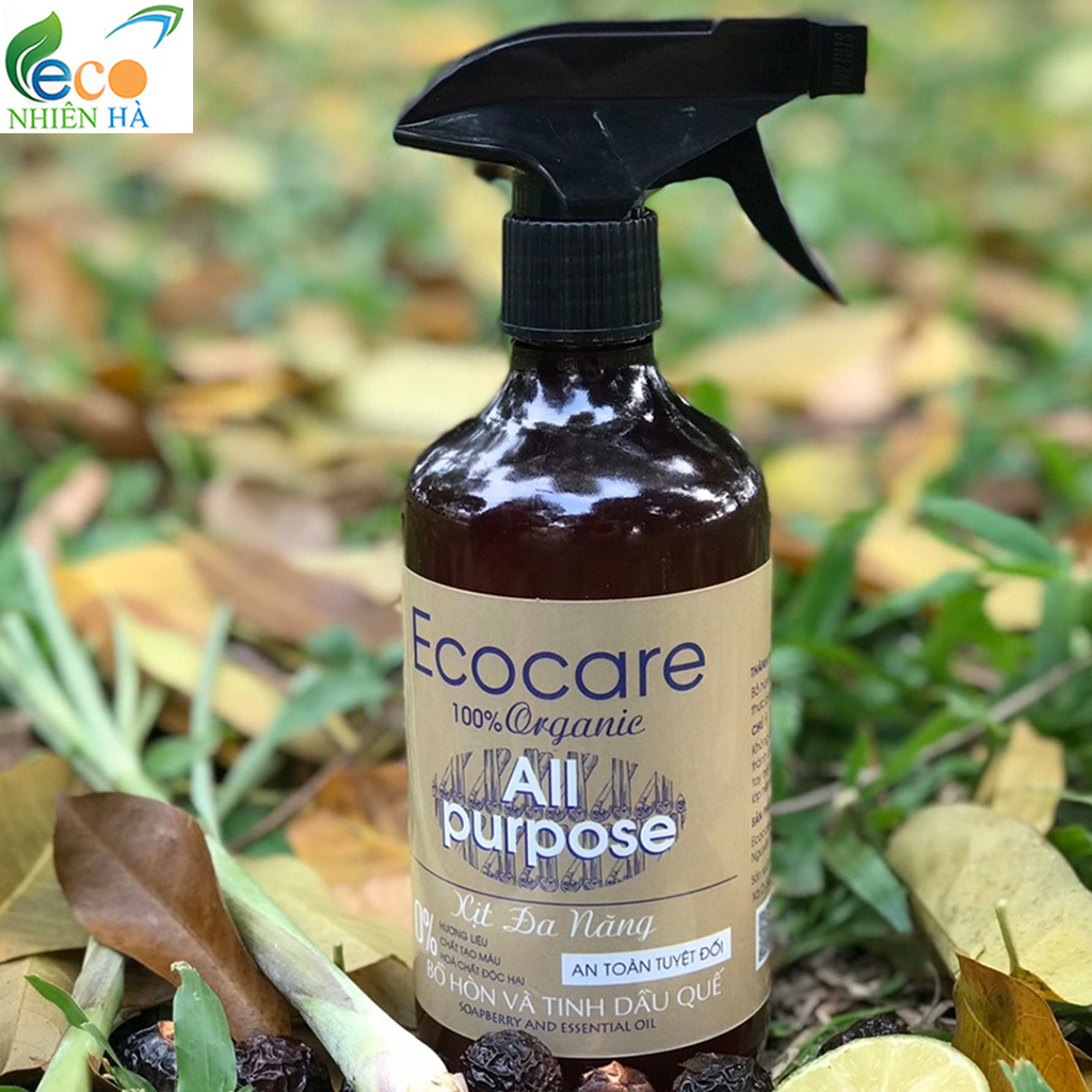 Nước lau kính ECOCARE 4L tinh dầu thiên nhiên xịt đa năng lau bàn ăn lau bếp, khử mùi