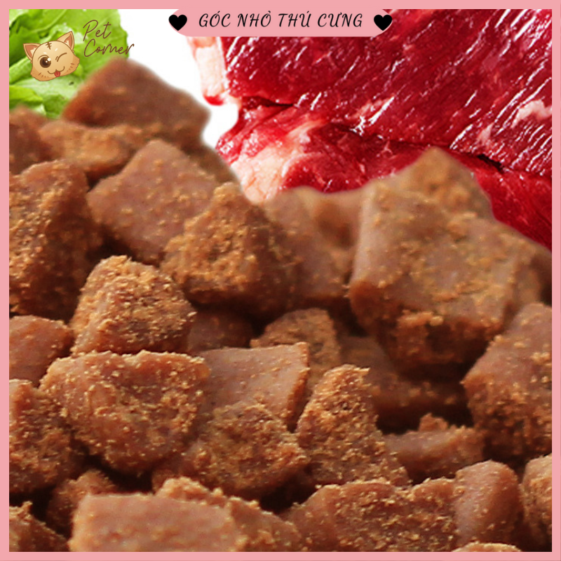 Thịt bò tươi sấy nguyên chất cho chó mèo, bổ sung canxi và làm đẹp lông