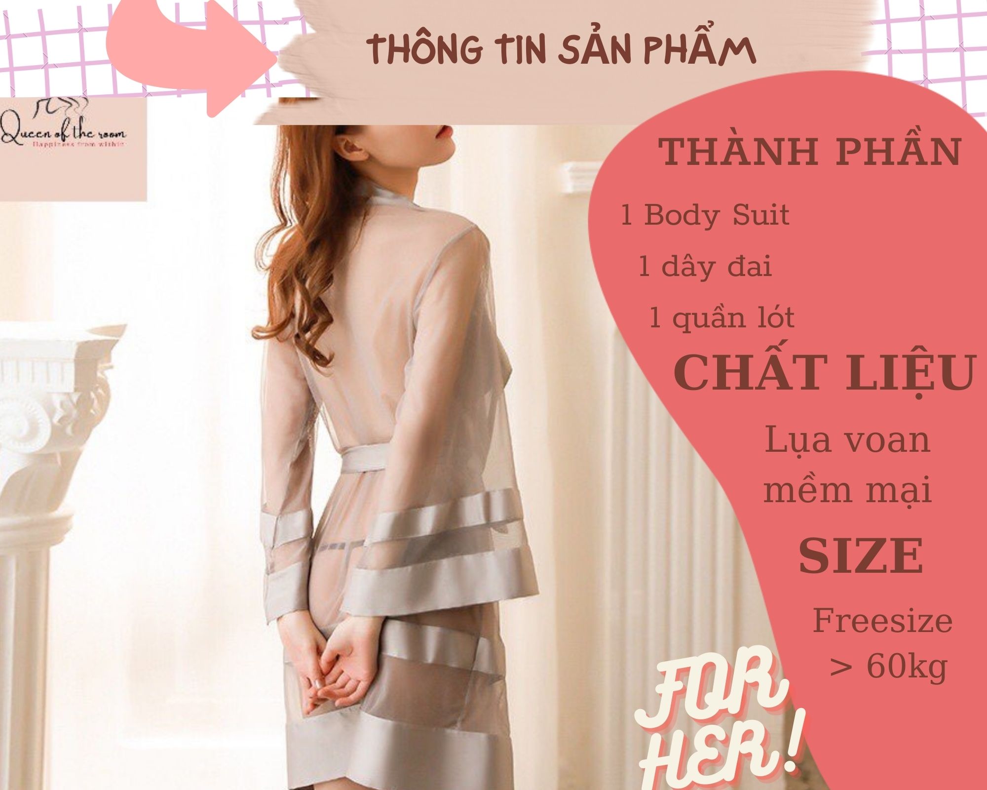 Áo choàng ngủ lụa cao cấp dáng dài