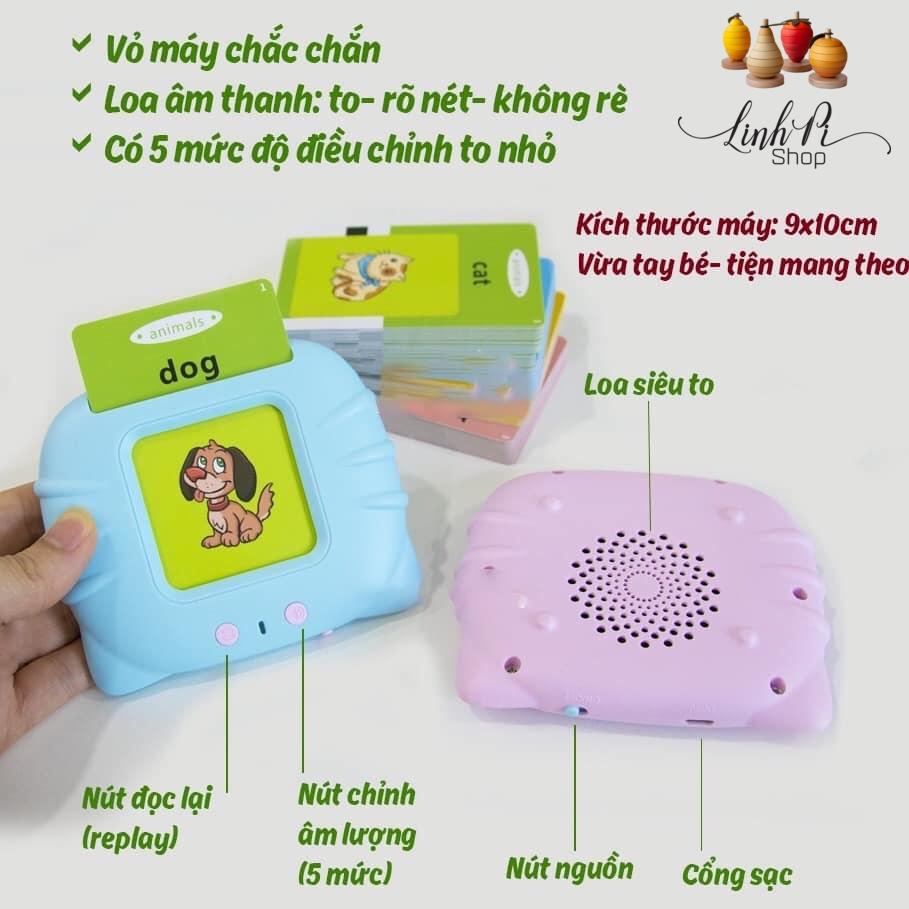 Máy đọc từ vựng tiếng anh không sóng điện từ đồ chơi thông minh thẻ flashcard Tiếng Anh 224 từ vựng