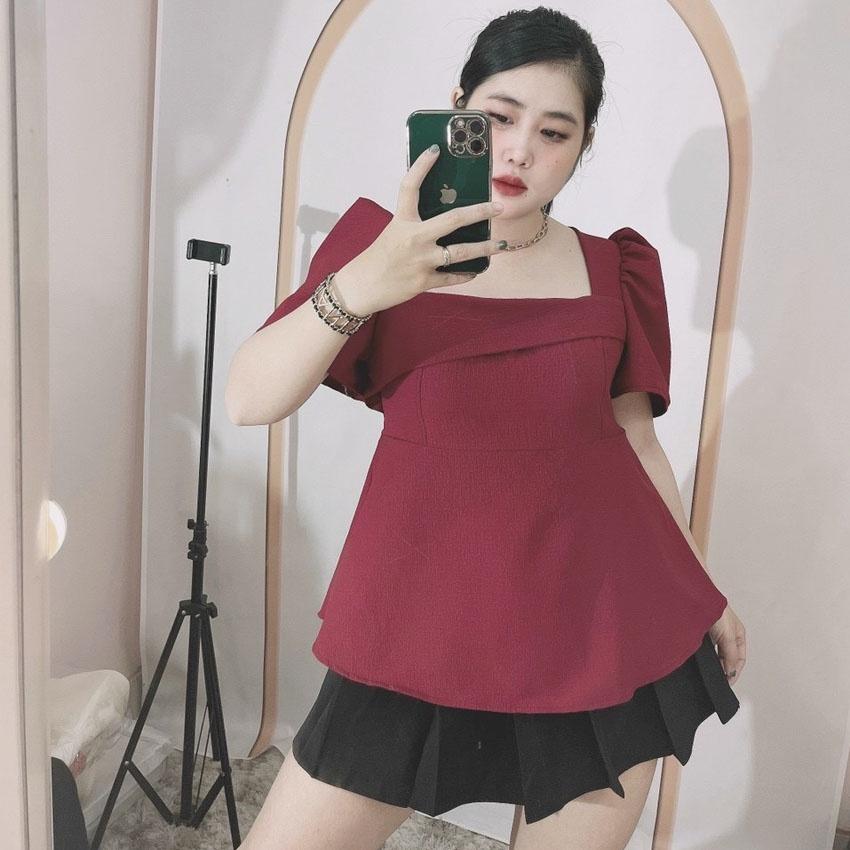 Áo Bigsize xốp tay phồng A02