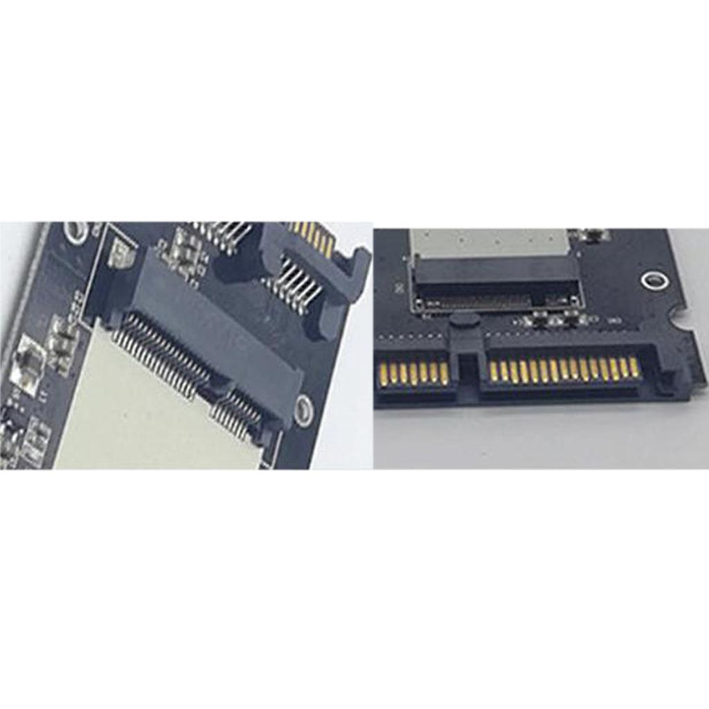 MSATA to 2.5inch III Adapter Card SSD Enclosure Case Aluminium Alloy
