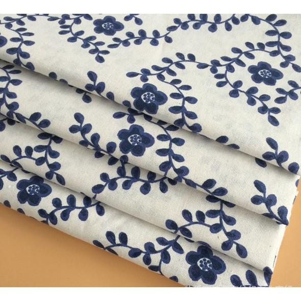 Vải Bố Vải Canvas Decor Trang Trí May Rèm, Màn Cửa Sổ, Khăn Bàn, Khăn Picnic, Phông Chụp Ảnh Họa Tiết Lá Vòng
