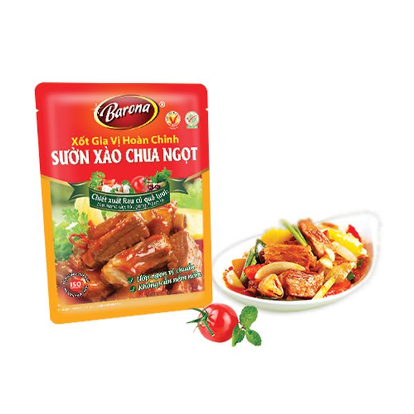 Xốt Sườn Xào Chua Ngọt Barona gói 50g x5 gói