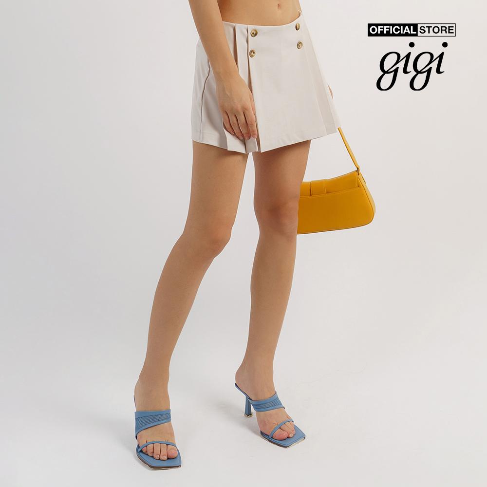 GIGI - Quần shorts giả váy xếp li phối nút tròn thời trang G3402S221411