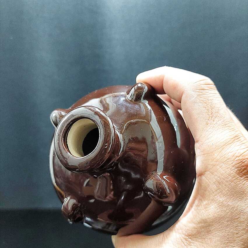 Nậm Đựng Rượu 500ML gốm sứ mẫu quả lê màu nâu bóng - Nậm Rượu Cao Cấp chất lượng đảm bảo (L3)