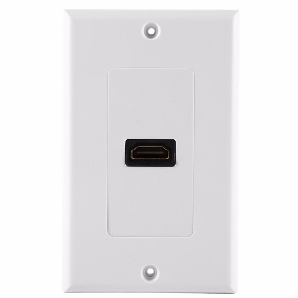 2 Pack HDMI 2.0 Wall Face Plate Panel Cover Coupler Outlet Extender, White
