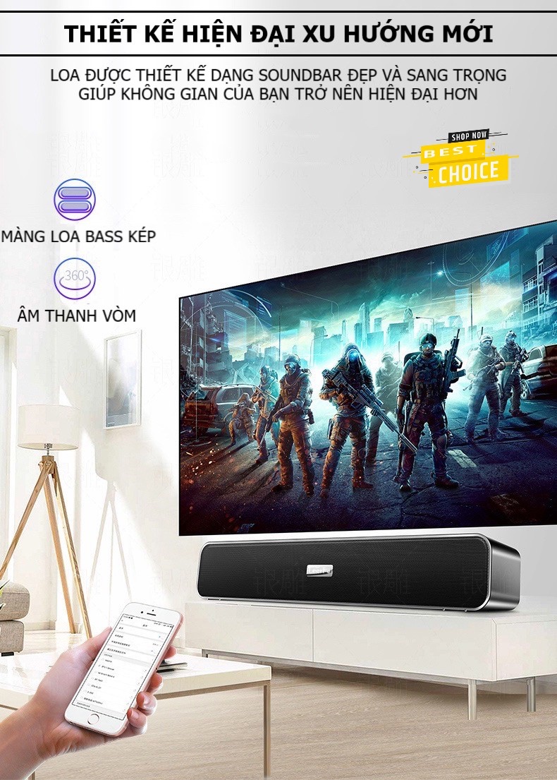 Loa Bluetooth Không Dây Cao Cấp XSmart A36 PRO BASS 2021 Âm Thanh Nghe Nhạc Siêu Đã Tương Thích Điện Thoại Máy Tính Laptop Tivi - Hàng Chính Hãng