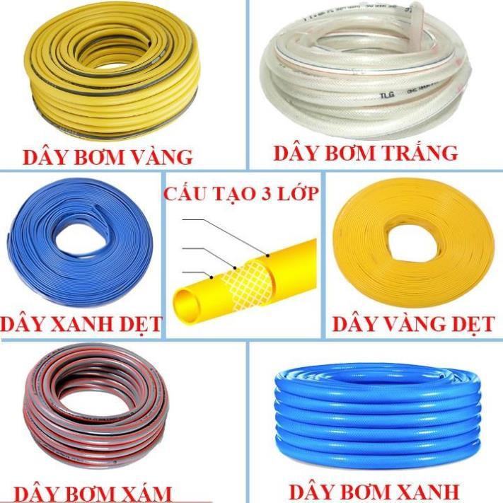 Bộ dây và vòi xịt tăng áp lực nước,rửa xe, tưới cây 7-10m (cút nhựa nối đồng nhựa) 206843 TL