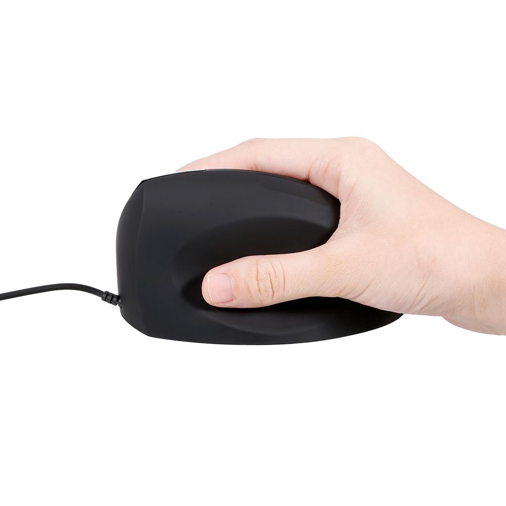 Vertical Wired Mouse Ergonomic Optical 3 Key Gaming Office Mouse for PC /Laptop Black