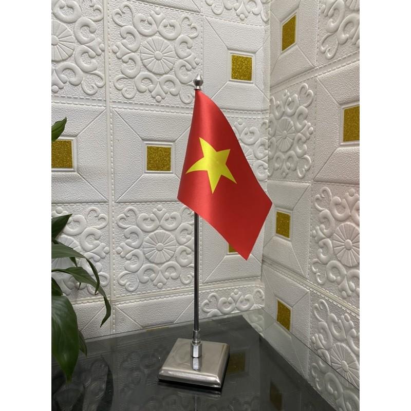 Cờ để bàn đế inox đơn