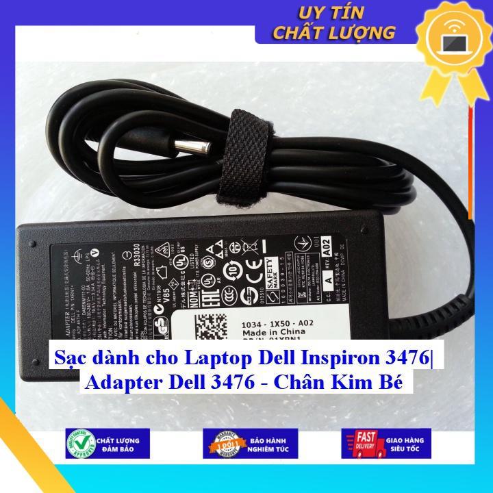 Sạc dùng cho Laptop Dell Inspiron 3476| Adapter Dell 3476 - Chân Kim Bé - Hàng Nhập Khẩu New Seal