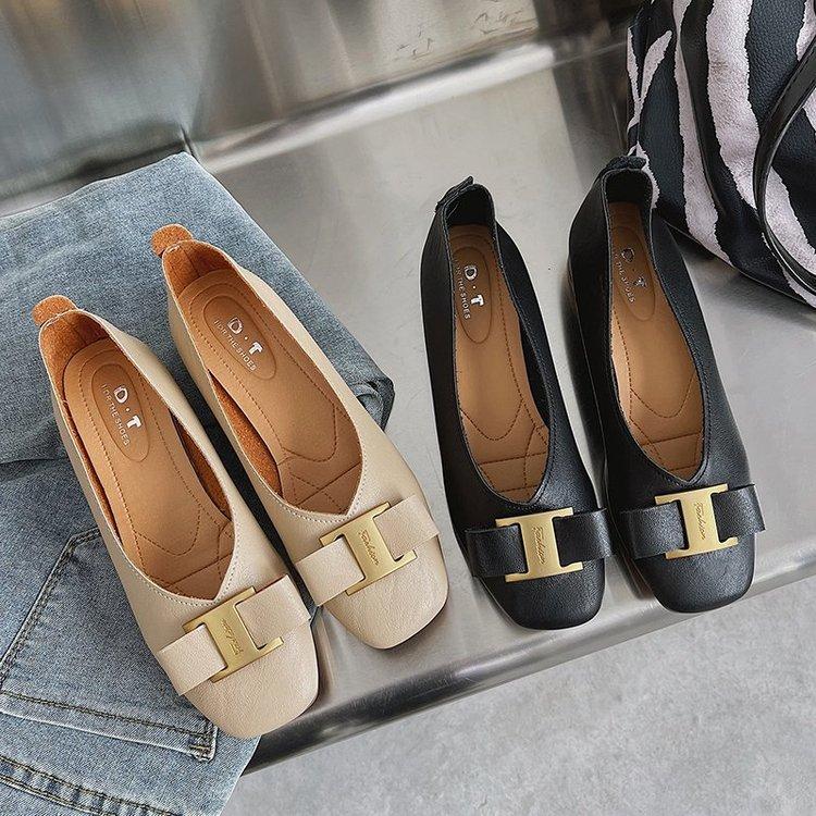 Giày Búp Bê Mũi Tròn Đế Bằng Thời Trang Cho Nữ